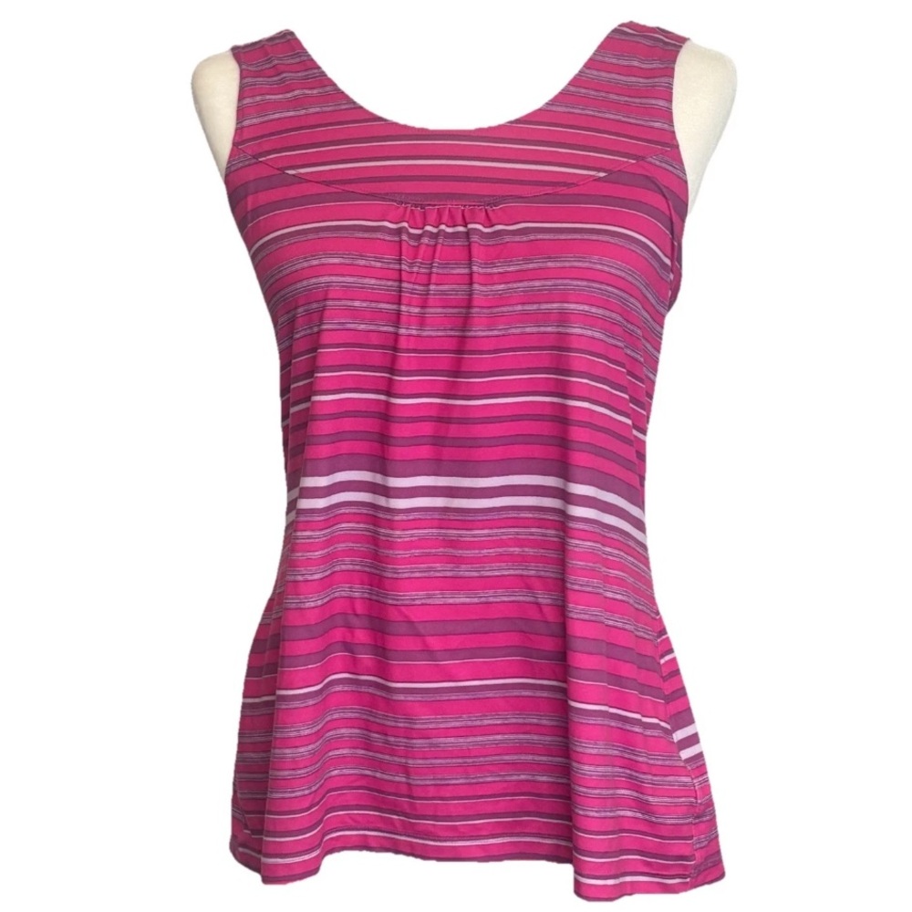 Columbia Omni-Wick Advanced Evaporation Pink Striped Work Out Tank Top X Large